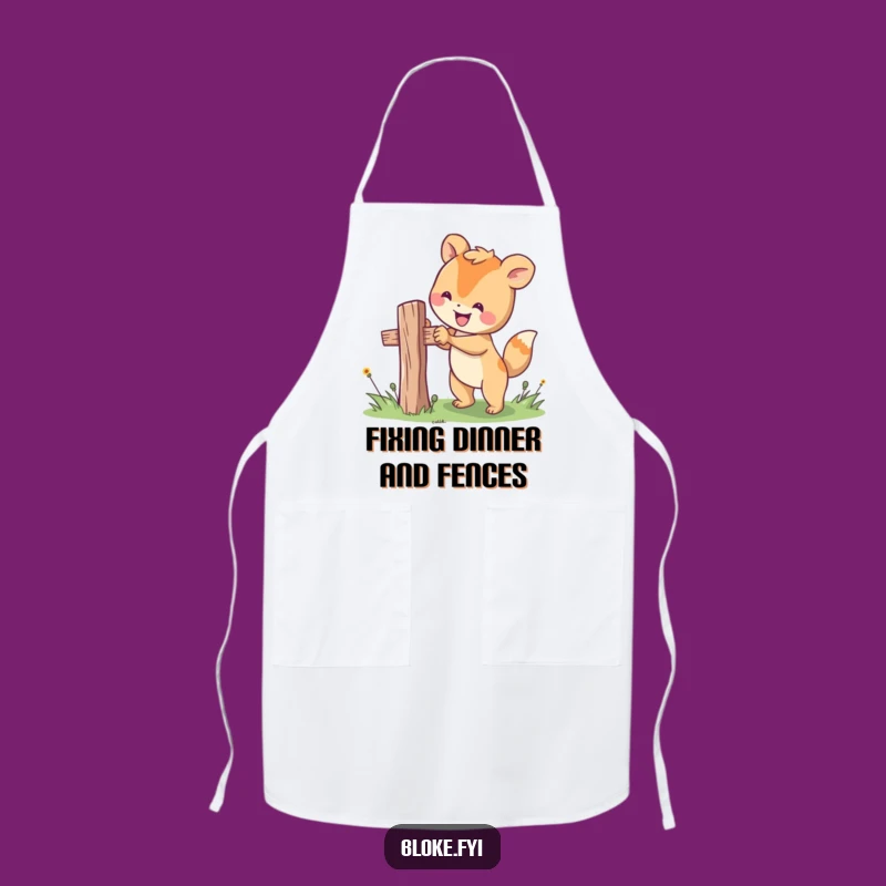 Funny Fixer Animal Apron: Happy DIY Chef Style for Humorous Kitchens