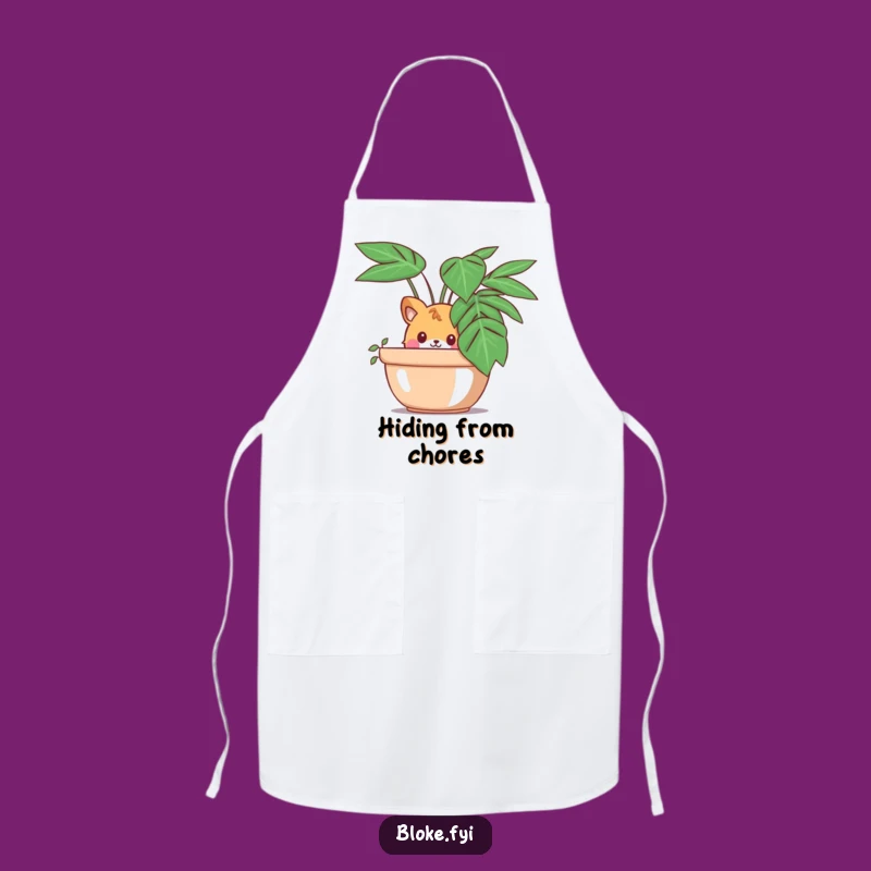 Funny Peeking Animal Apron: Curious Style for Humorous Kitchen Watchers