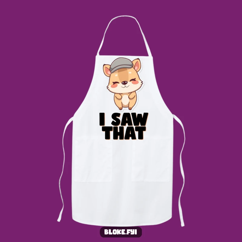Funny Stout Animal Flat Cap Wink Apron: Cook Up Laughs in Style