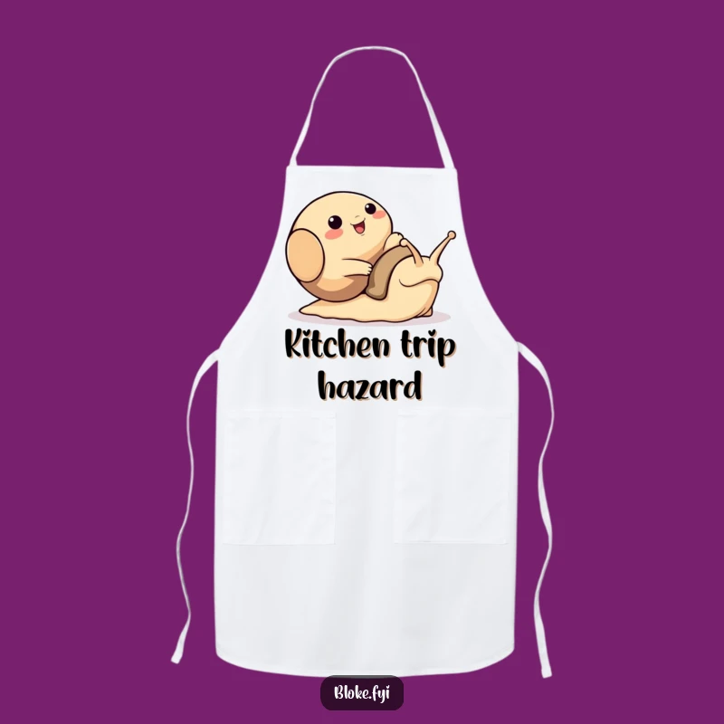 Funny Tripping Snail Bloke Animal Apron - Cook with Carefree Fun
