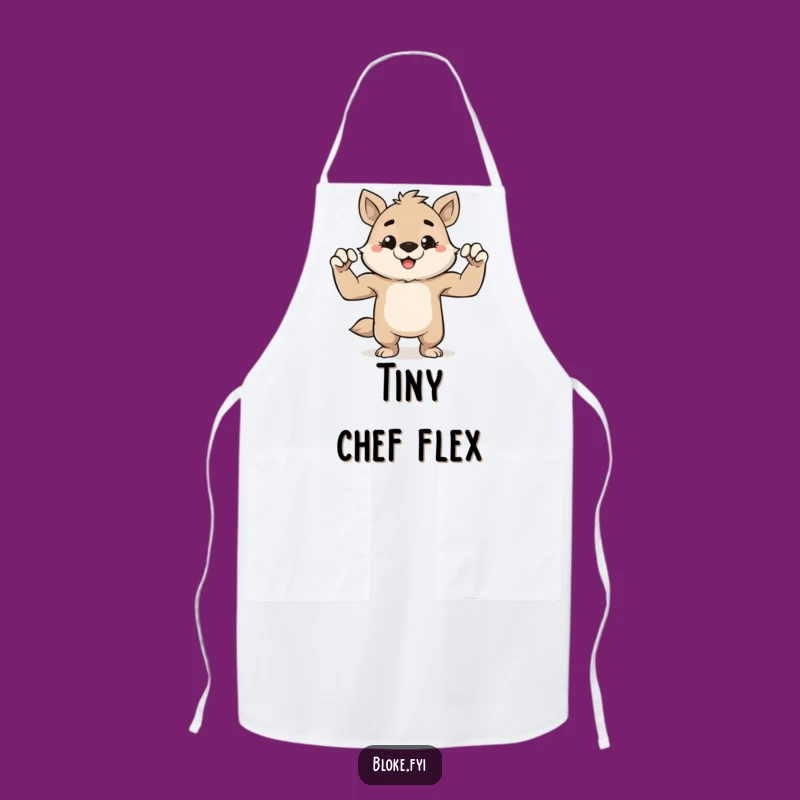 Funny Kitchen Muscle Flex Animal Apron: Cook with Playful Power