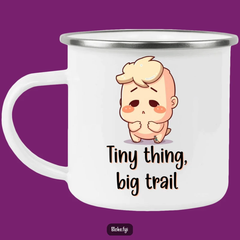 Funny Surprised Bloke Camping Mug, Outdoor Gift for Shocked Campers