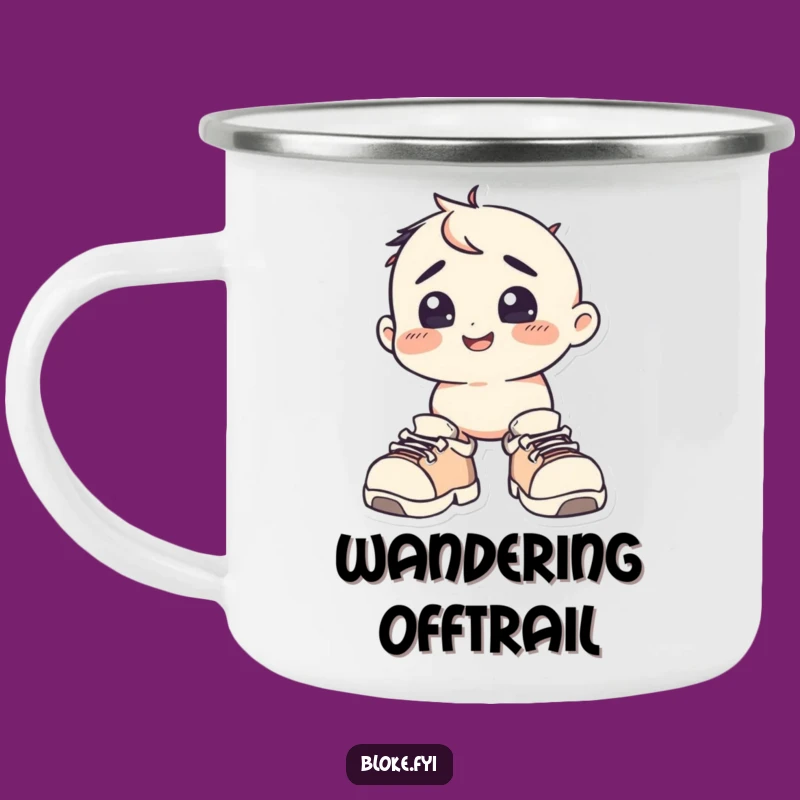 Funny Bewildered Mover Camping Mug: Durable Clumsy Character, a Rugged Funny Gift for Outdoors