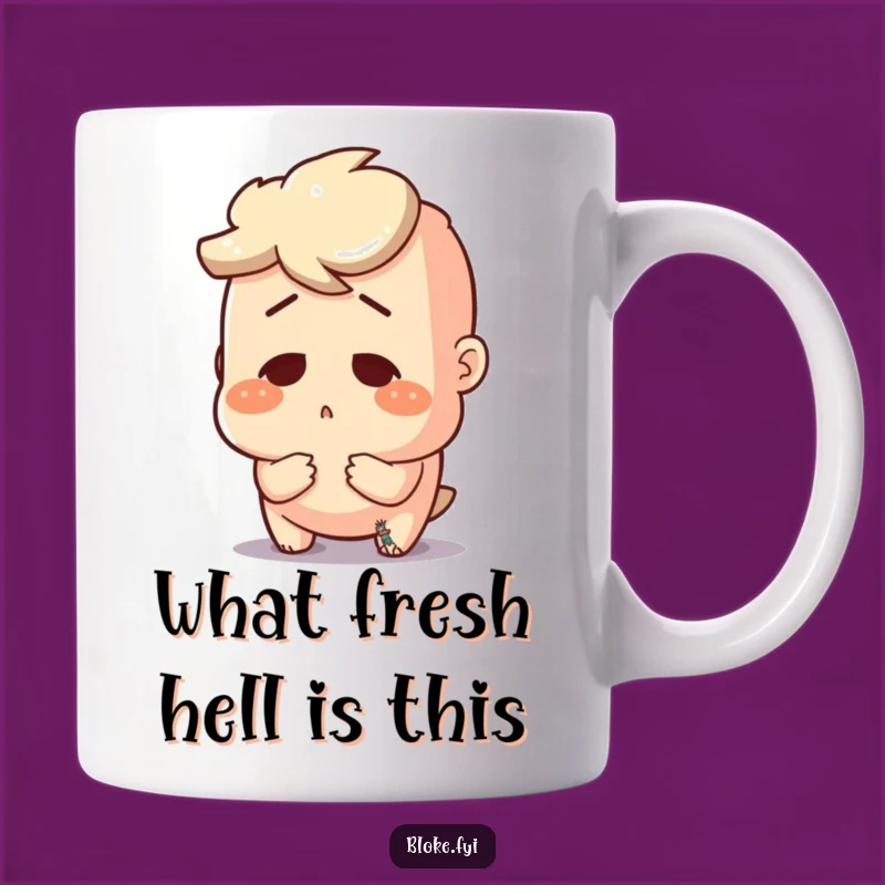 Funny Surprised Bloke Mug, Perfect Gift for Shocked Expressions
