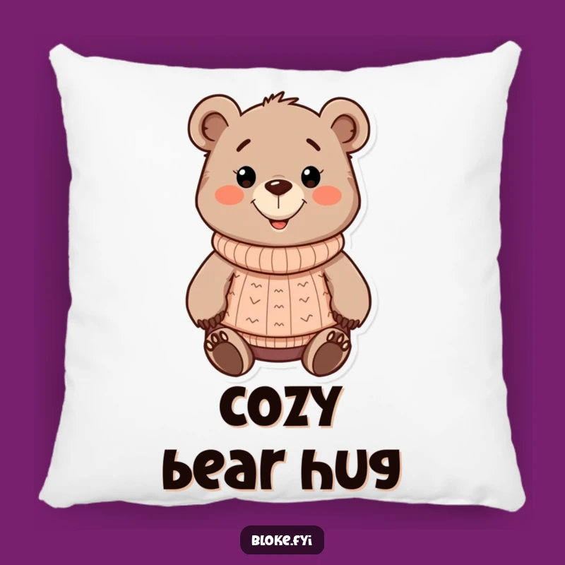 Funny Bear Pillow: Chunky Cartoon Soft Funny Gift for Comfort