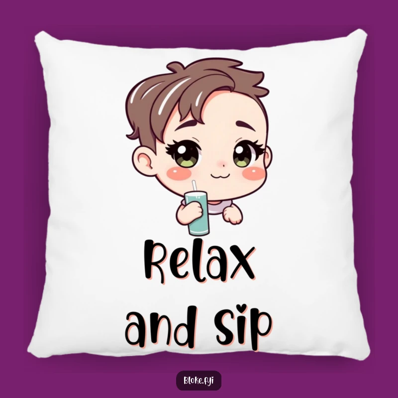 Funny Amiable Character Pint Pillow - Cozy Friendly Decor Accent