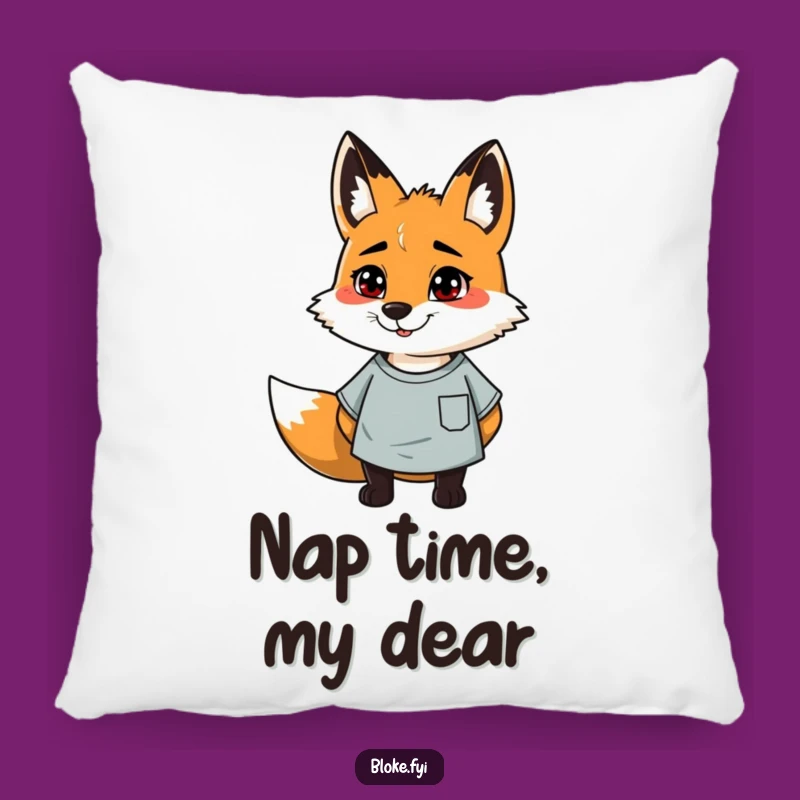 Funny Fox Pillow: Cozy Scruffy Fox Casual Comfort Cushion