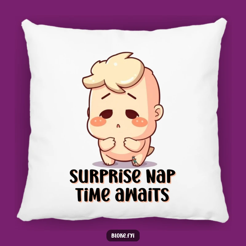 Funny Surprised Bloke Pillow, Soft Gift for Shocked Slumber