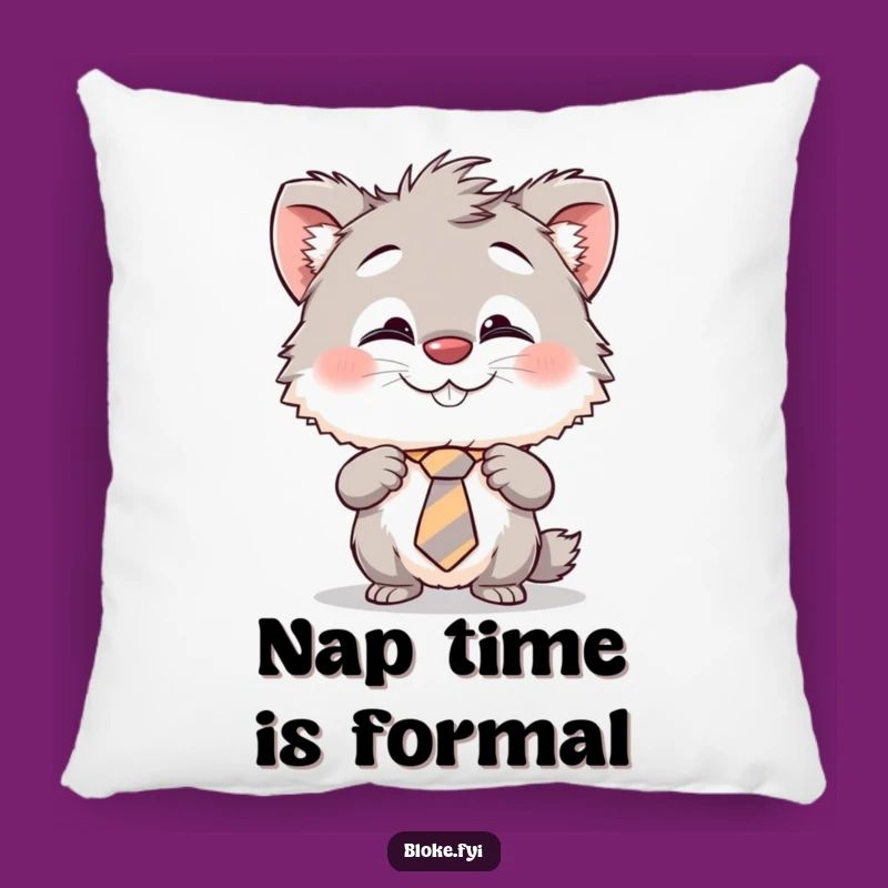 Funny Furry Creature Pillow - Cheeky Grin Comfort, Perfect Decorative Funny Gift
