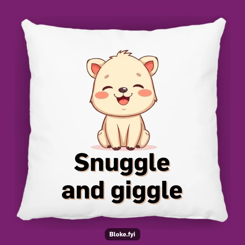 Funny Rough Charm Animal Laugh Pillow - Cozy Friendly Decor
