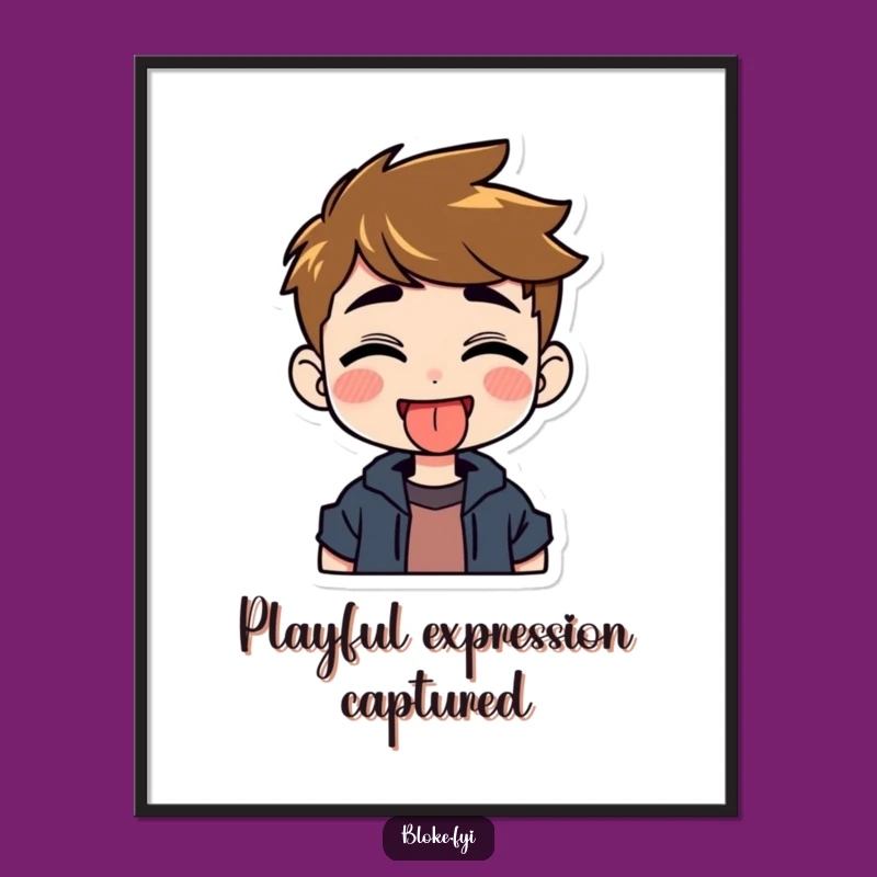 Funny Tongue Out Digital Art - Grinning Guy's Mischievous Decor