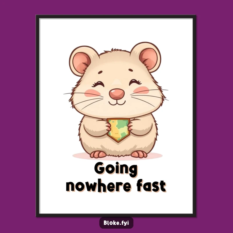 Funny Wombat Digital Art, Shy Explorer Design, Hilarious Instant Download for Walls