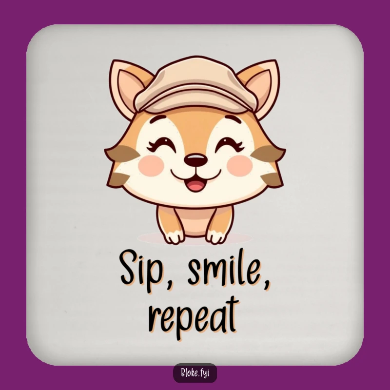 Funny Flat Cap Animal Coaster: Cheeky Grin Table Protection for Humorous Gifts
