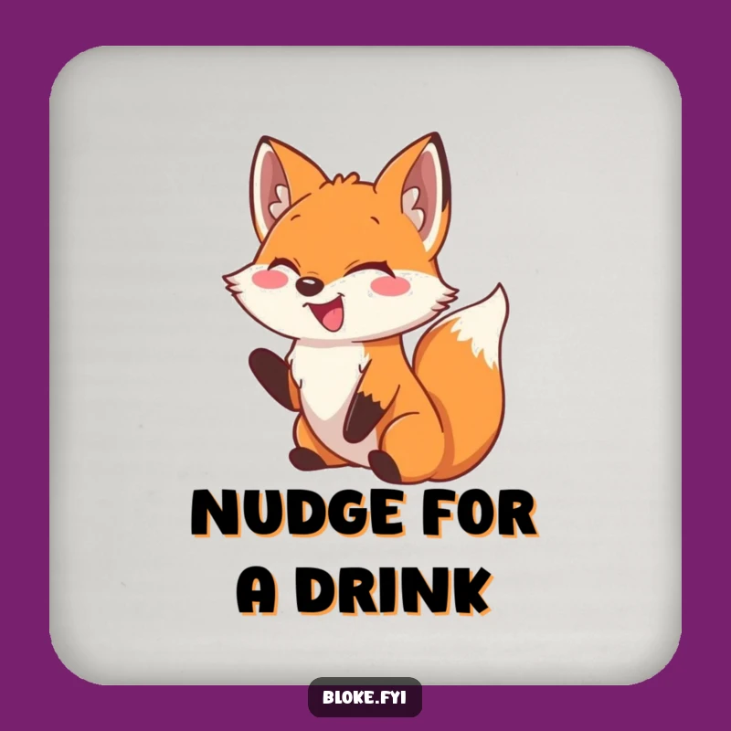 Funny Fox Coasters: Protect Surfaces, Playful Nudge Design, Humorous Table Gift