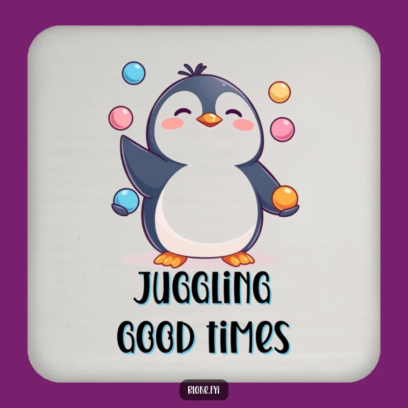 Funny Penguin Juggling Coasters: Happy Protection, Pudgy Style, Table Gift!