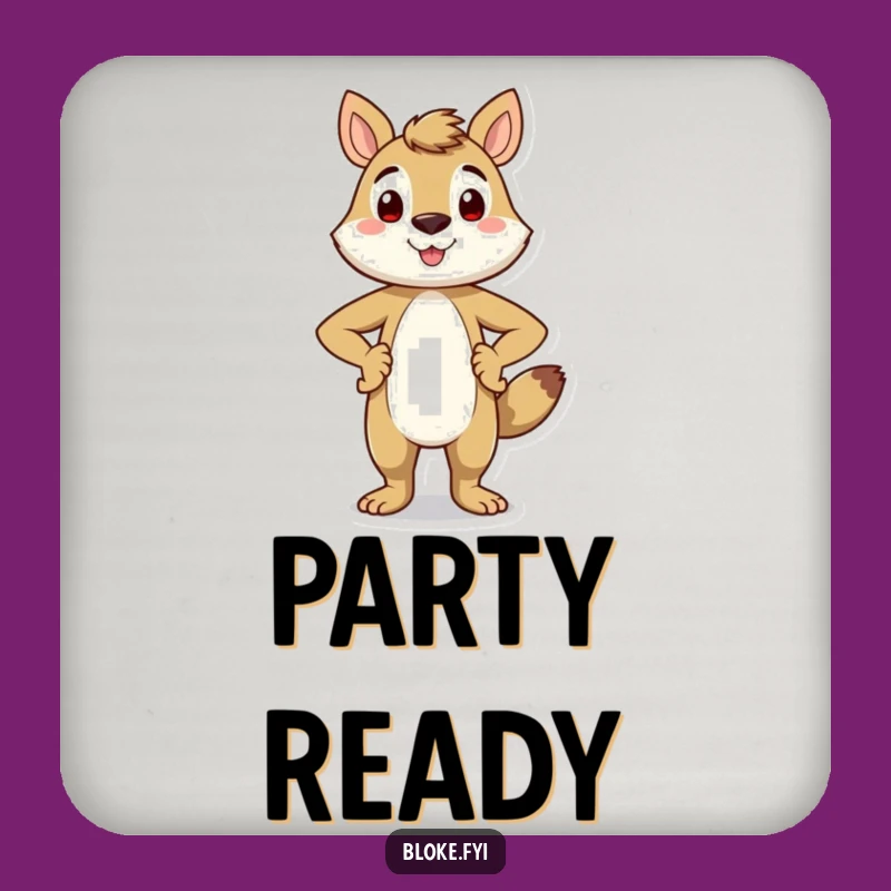 Funny Proud Animal Coaster - Confident Smiling Decor for Tables