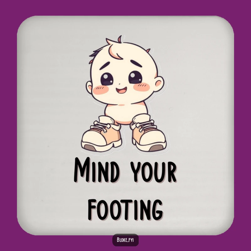 Funny Bewildered Mover Coasters: Giant Shoe Set, a Chic Funny Gift for Tables