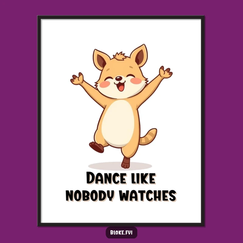 Funny Sturdy Animal Dance Poster - Hilarious Wall Art for Joyful Spaces!