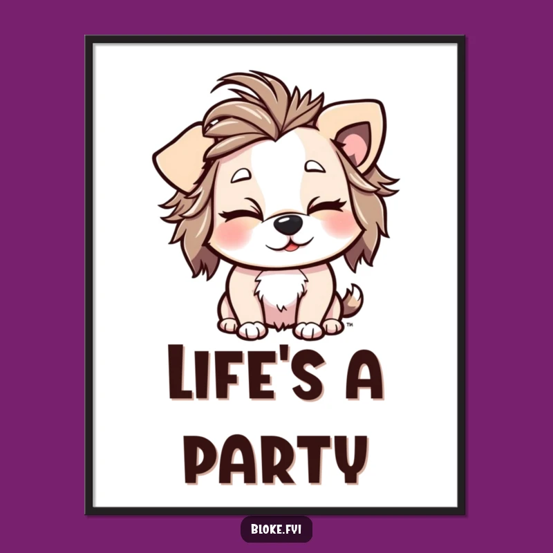 Funny Winking Dog Poster: Playful Art, Cheeky Wink, Hilarious Gift!