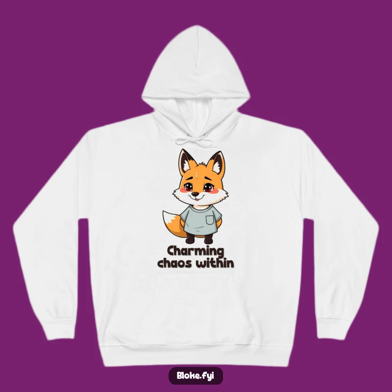 Funny Fox Hoodie: Cozy Scruffy Fox Casual Comfort Sweatshirt