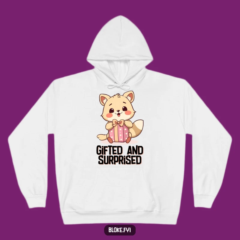 Cozy Funny Excited Animal Hoodie - Present Bloke Character Gift