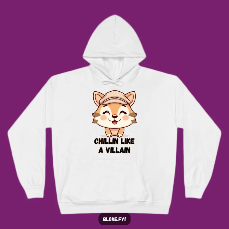 Cozy Funny Flat Cap Animal Hoodie: Cheeky Grin Comfort for a Humorous Gift