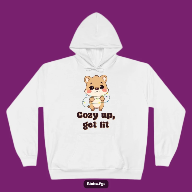 Cozy Funny Bloke Animal Fairy Lights Hoodie - Ultimate Comfort Gift