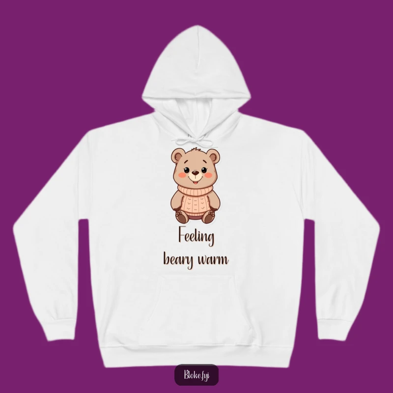 Funny Bear Hoodie: Chunky Cartoon Cozy Warm Funny Gift for Cold