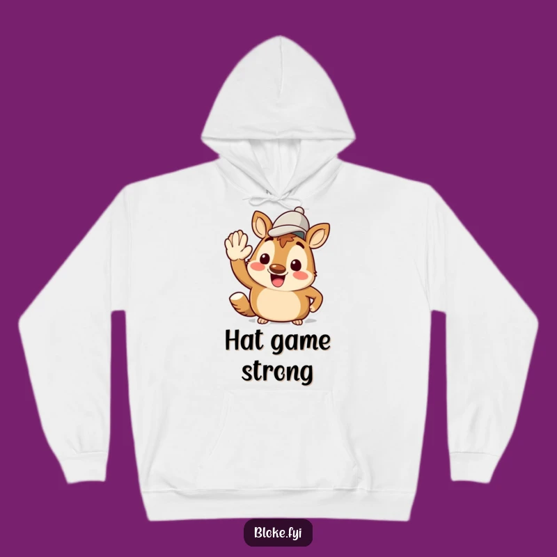Funny Bloke Animal Salute Hoodie - Warm Comfort with a Jaunty Greeting