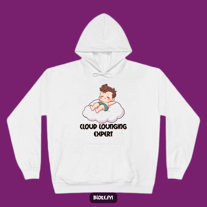 Funny Cloud Lounger Hoodie, Cozy Gift for Dreamy Comfort