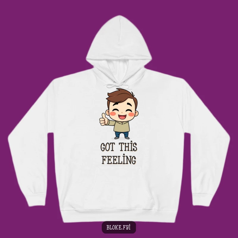 Funny Thumbs Up Guy Hoodie: Cheerful Comfort Gift