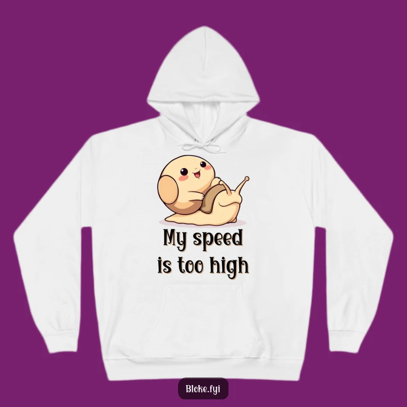 Funny Tripping Snail Bloke Animal Hoodie - Cozy & Comical
