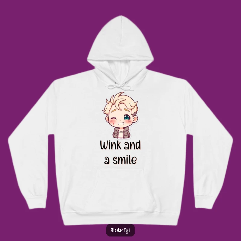 Funny Winking Guy Hoodie, Cozy Gift for Charming Winks