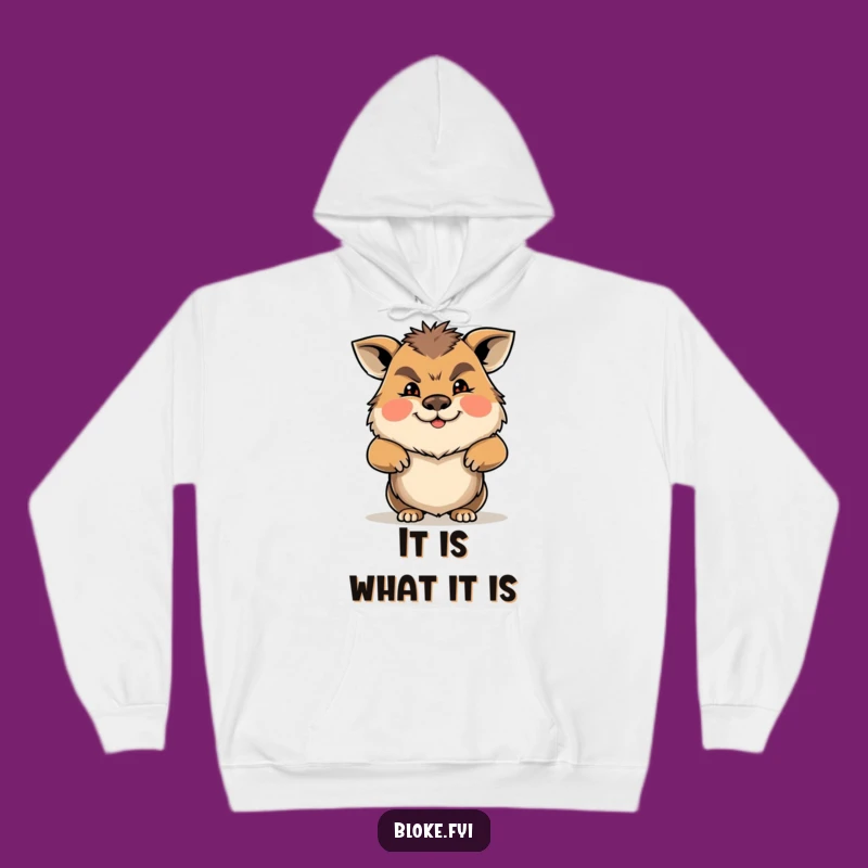 Funny Gruff Animal Shrug Hoodie: Cozy Up with Relatable Vibes