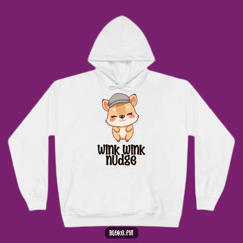 Funny Stout Animal Flat Cap Wink Hoodie: Cozy & Comical Winter Wear