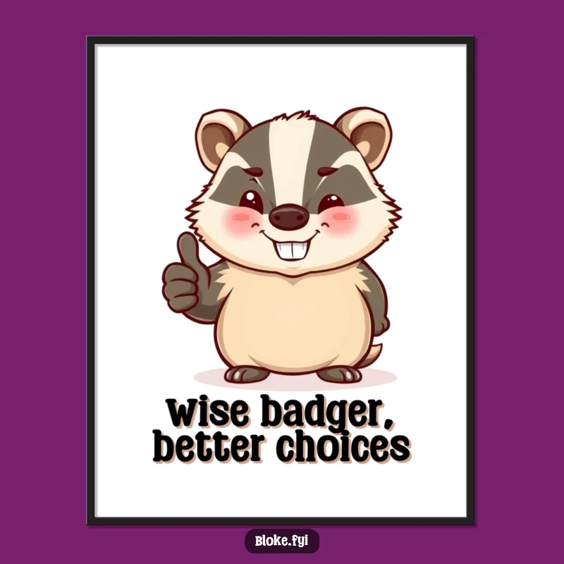 Add a dash of humor to your walls with this free printable badger art. Print at home for instant personality.