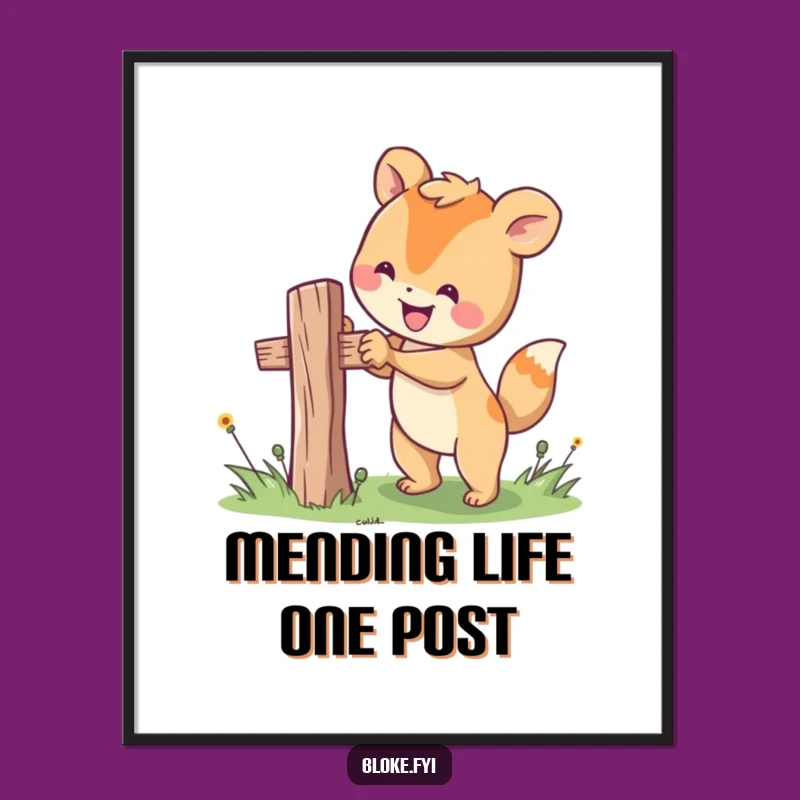 Add some character to your walls with this free printable wall art, easily printed at home. A reminder to keep fixing things!