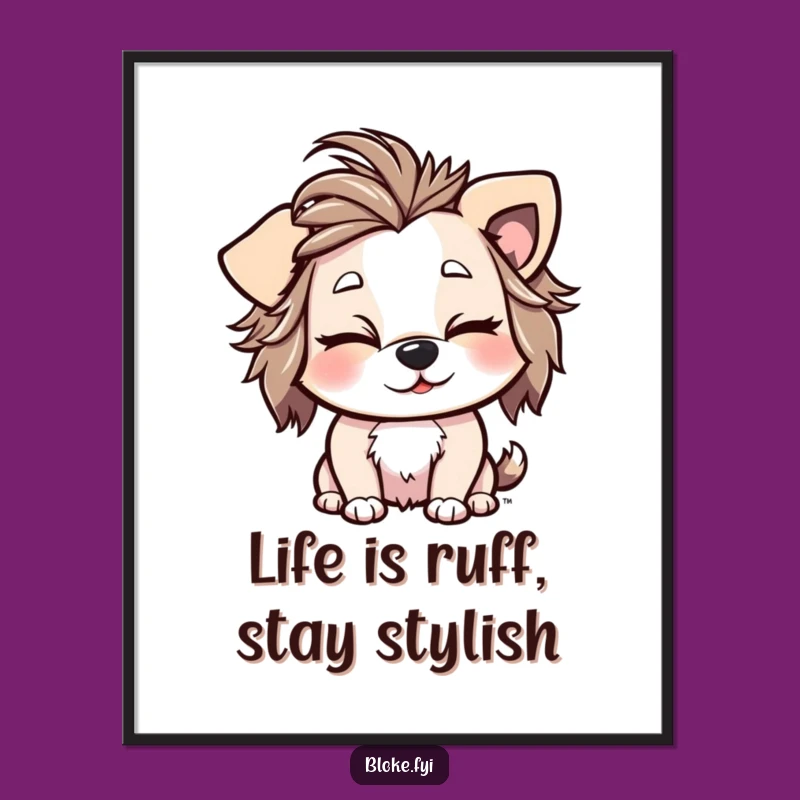 Free Printable Wall Art: Cheeky Winking Dog Downloadable Quirky Decor