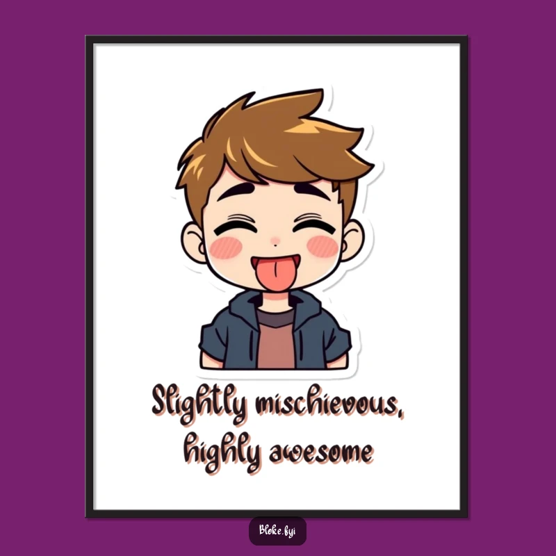 Bring playful energy to your space with this Free Printable art. The tongue-out guy is a guaranteed mood-lifter, print at home.