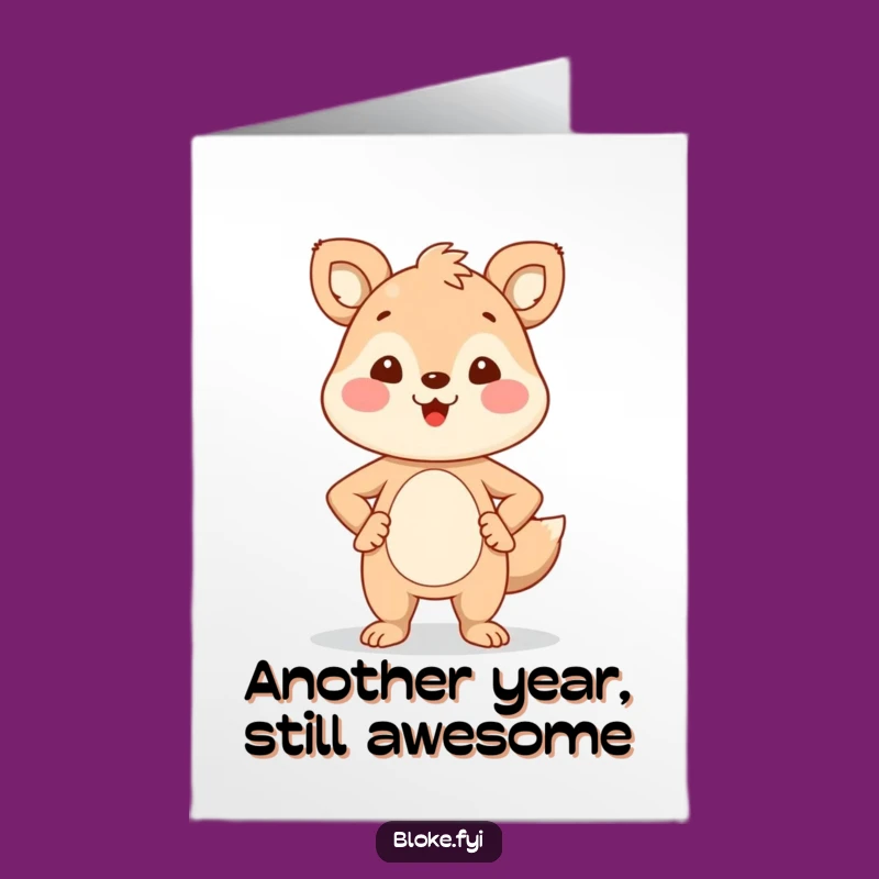 Free Printable Birthday Card: Proud Animal - Cheerful Downloadable Gift!