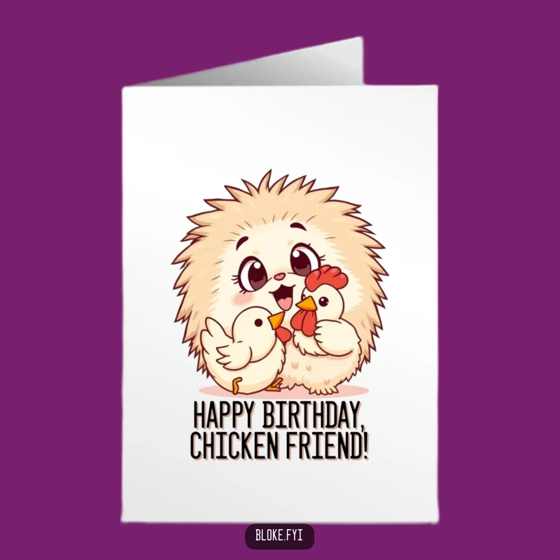 Free Printable Rubber Chicken Birthday Card - Fluffy Fun & Funny Downloadable