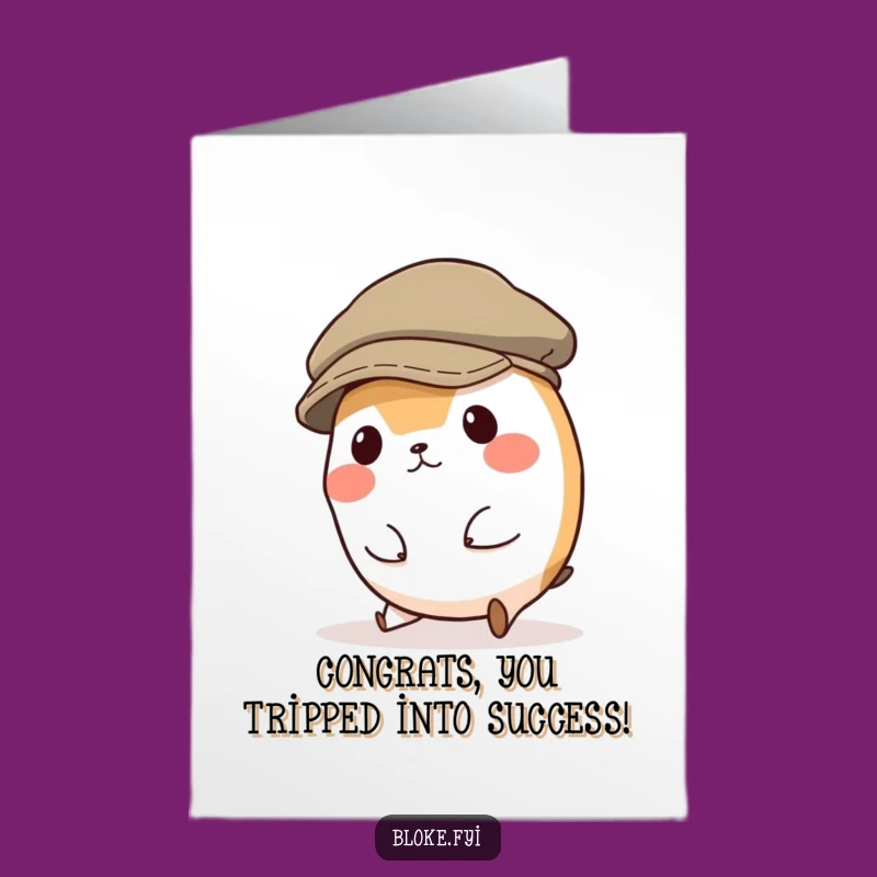 Offer congratulations with a chuckle using this wonderfully funny free printable card. Print at home for a lighthearted message.