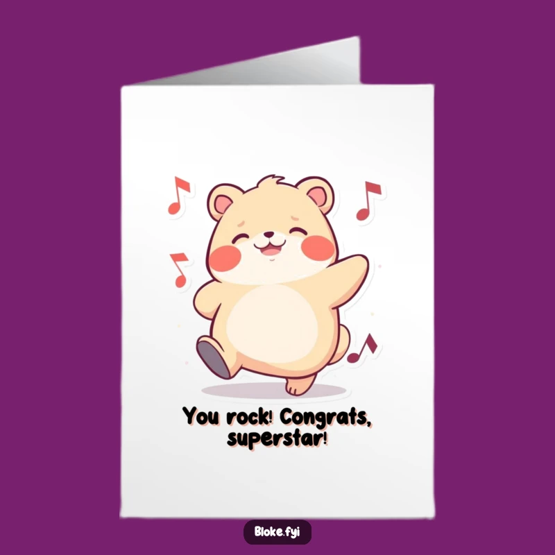 Free Printable Chubby Animal Congrats Card - Funny Downloadable Celebration Gift