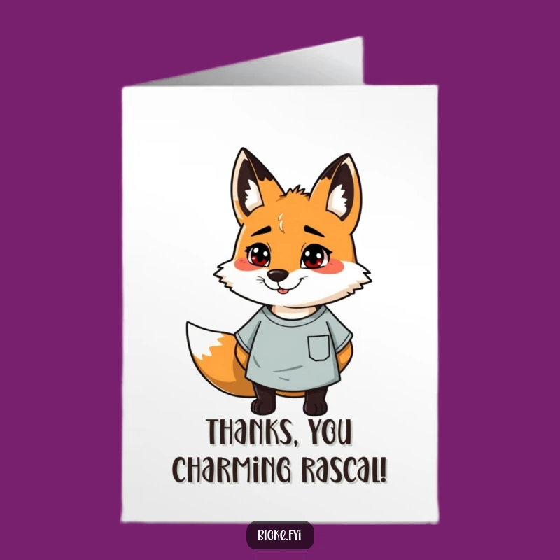Say thanks with a smile and some flair with this free printable card. Print at home for a unique expression of gratitude.