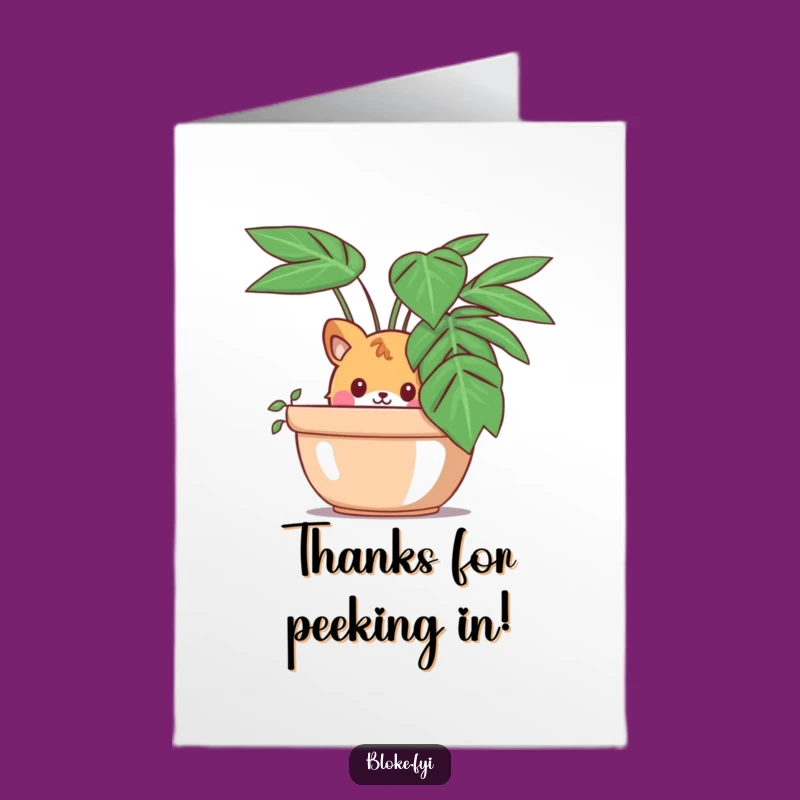 Free Printable Thank You Card: Curious Animal Thanks, Funny Downloadable Gift of Gratitude