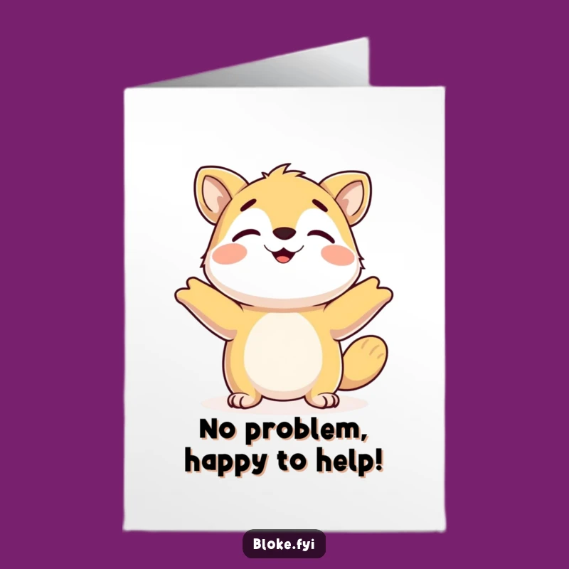 Free Printable Thank You Card: Relaxed Shrugging Animal, Humorous Appreciation Gift