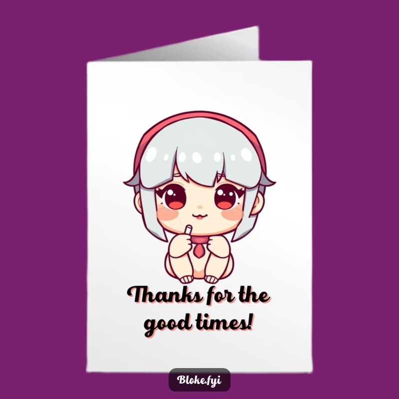 Free Printable Thank You Card: Amiable Character Offers Pint - Express Gratitude Joyfully