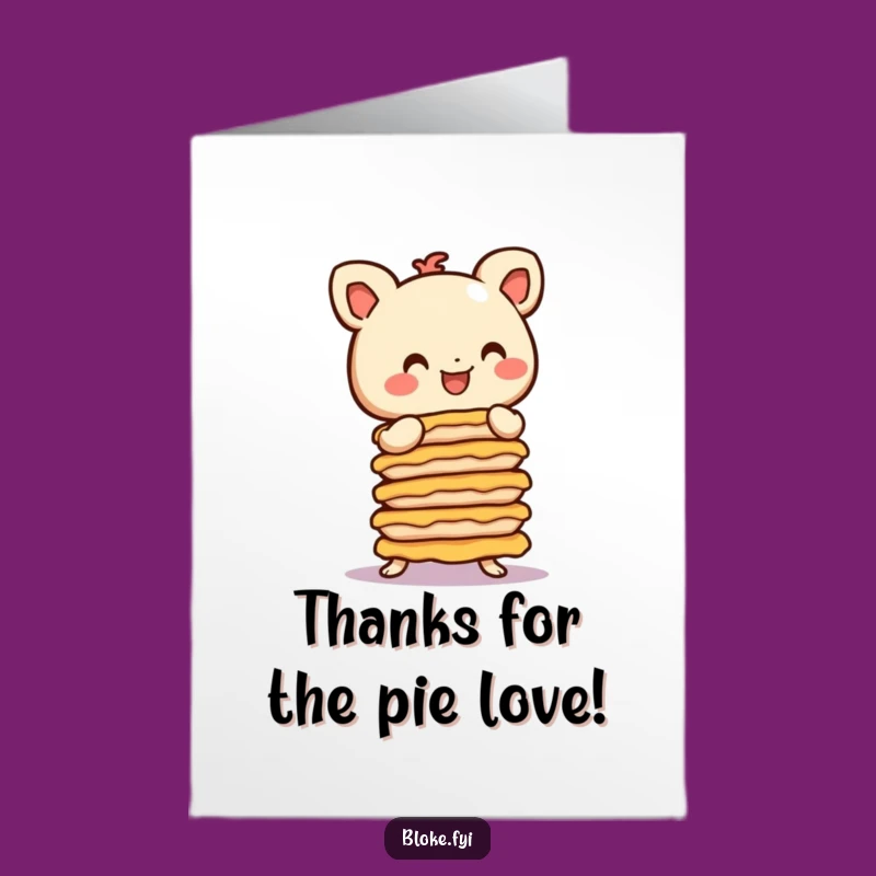 Free Printable Pie Balancing Thank You Card - Cute & Funny Downloadable
