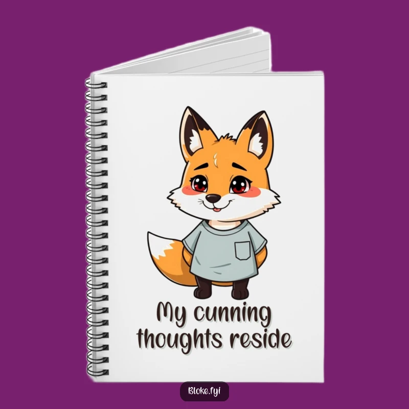 Funny Fox Notebook: Cheerful Scruffy Fox Casual Journal for Notes