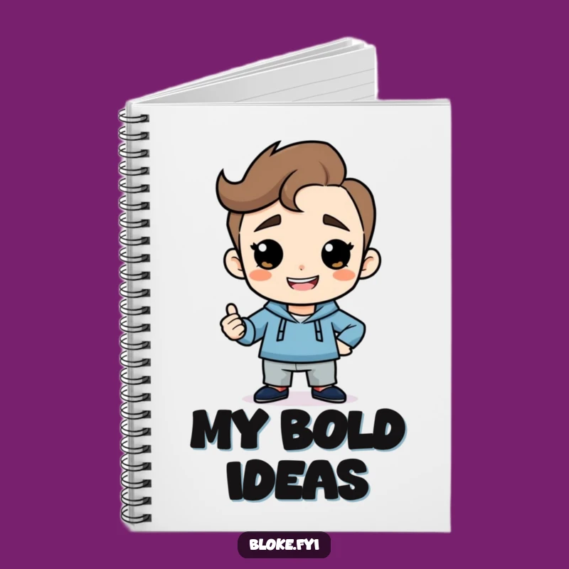 Funny Confident Guy Notebook - Cheeky Pose for Bold Ideas